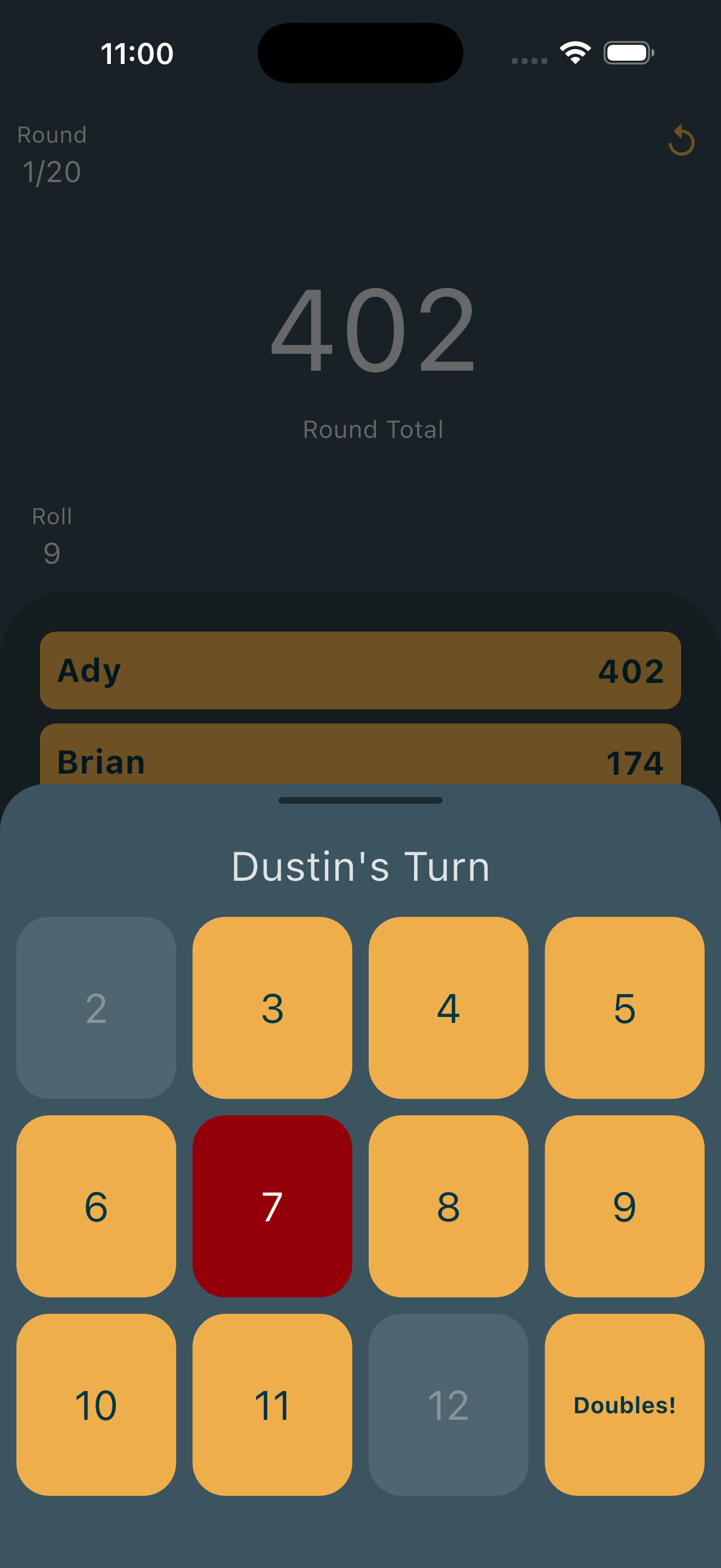 BANK! number pad — red 7